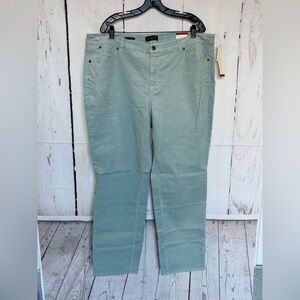 NWT Talbots Baby Blue Corduroy Straight Leg Pants 20W